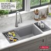 32&rdquo; Granite Composite Workstation Kitchen Sink Undermount Single Bowl with WorkFlow&trade; Ledge and Accessories in Dark Grey